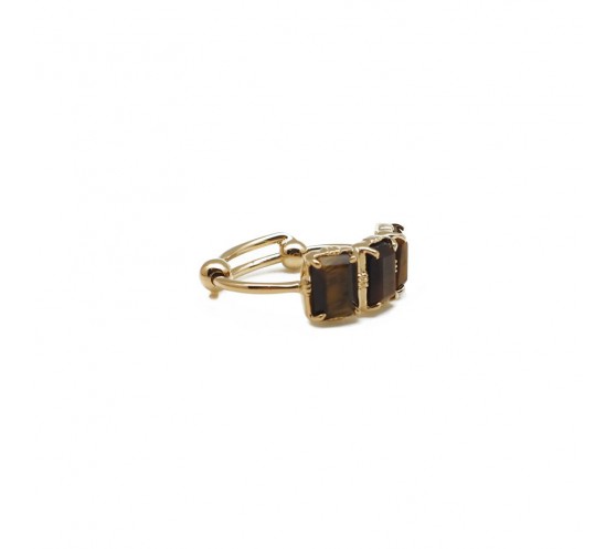 BAGUE TROIS PIERRES RECTANGLES OEIL...