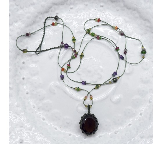 COLLIER LONG HONEY QUARTZ - N°399