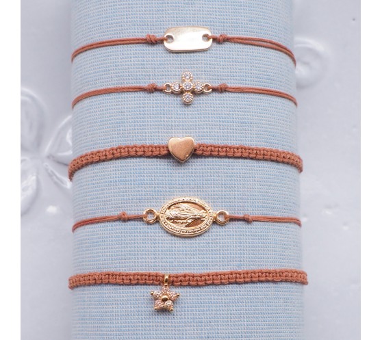 BEST - BRACELET FIL COULEUR WOOD AU...