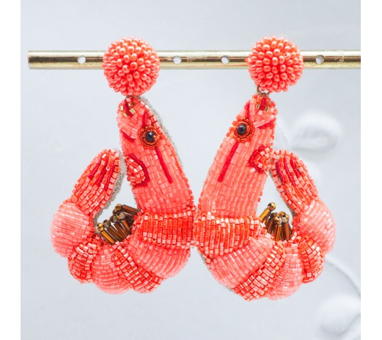 BOUCLES D'OREILLES - SHRIMP - ORANGE