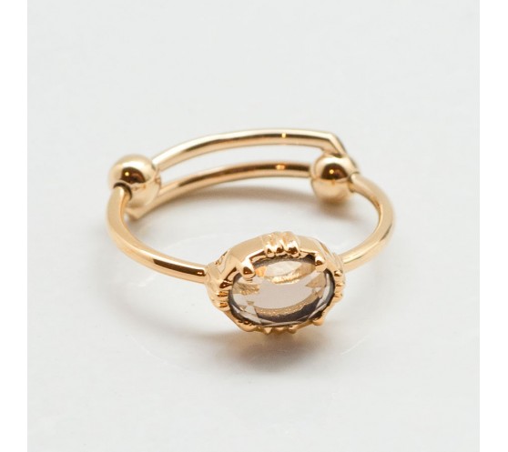 BAGUE PETITE PIERRE OVALE SERTIE...