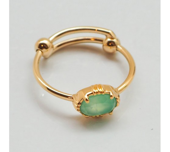 BAGUE PETITE PIERRE SERTIE OVALE...