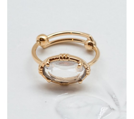 BAGUE PIERRE OVALE HORIZONTALE...