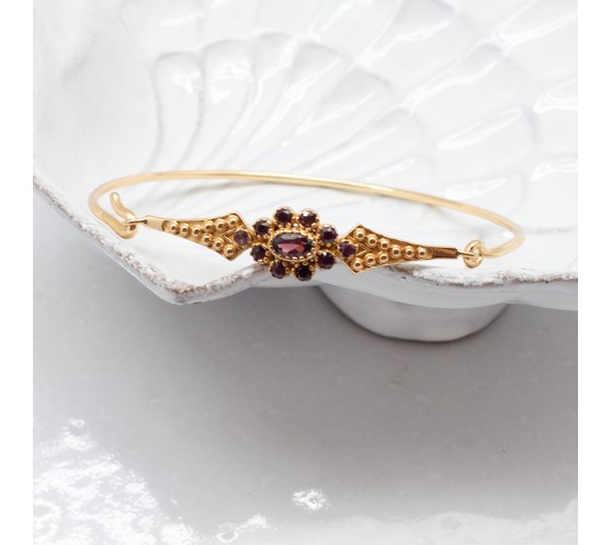 BRACELET - ANNE- GRENAT ROSE
