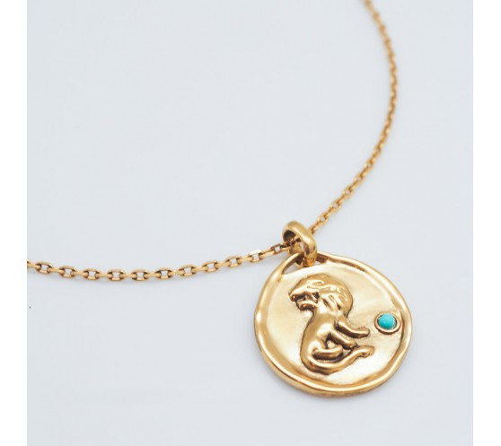 COLLIER - PENDENTIF ASTRO LION