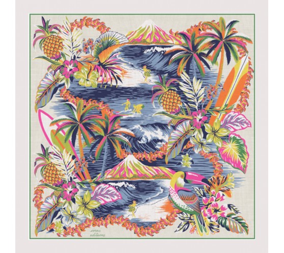 CARRE SOIE - HAWAI - WHITE