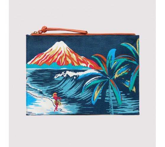 POCHETTE EN COTON - HAWAI - BLEU