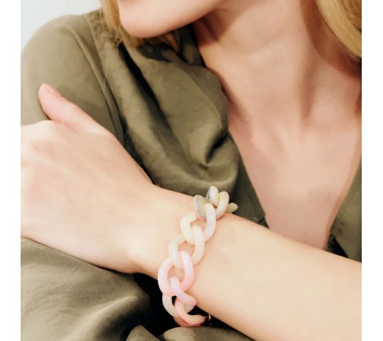 MINI BRACELET FLAT CHAIN - NEON RAINBOW