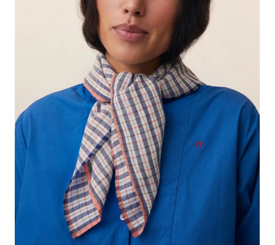 FOULARD EN COTON - 765 - NAVY BLUE