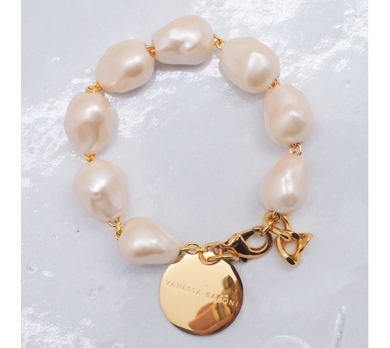 ORGANIC PEARL BRACELET - APRICOT PEARL
